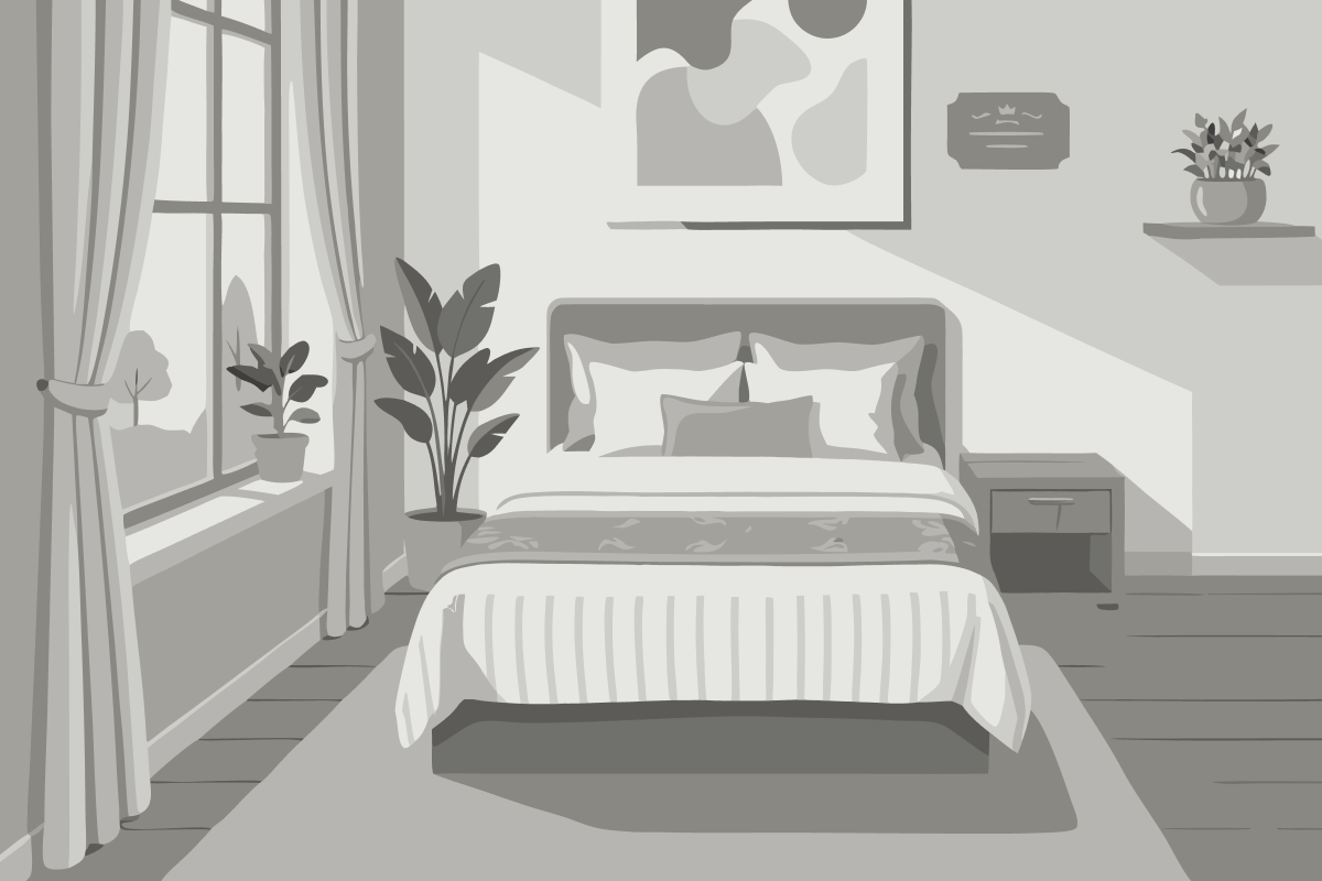 Quarto Duplo com Baheiro Privativo (1 Cama de Casal)